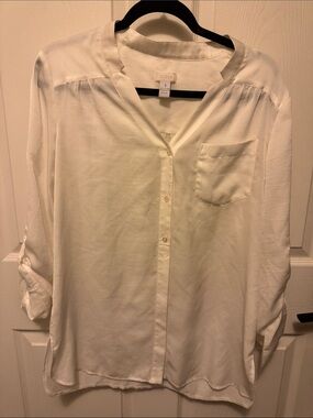 Chico's Men's Casual Button-Down Shirt - White